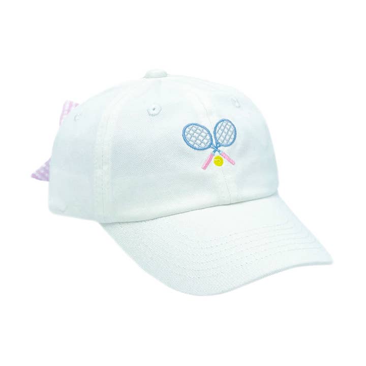 Tennis Bow Baseball Hat (Youth, Junior) for wholesale by Bits & Bows