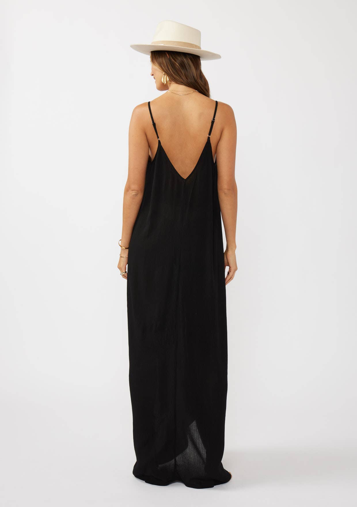 Lovestitch - Wholesale Dress - Women's - The Original V-Neck Cocoon Maxi Dress with Pockets8