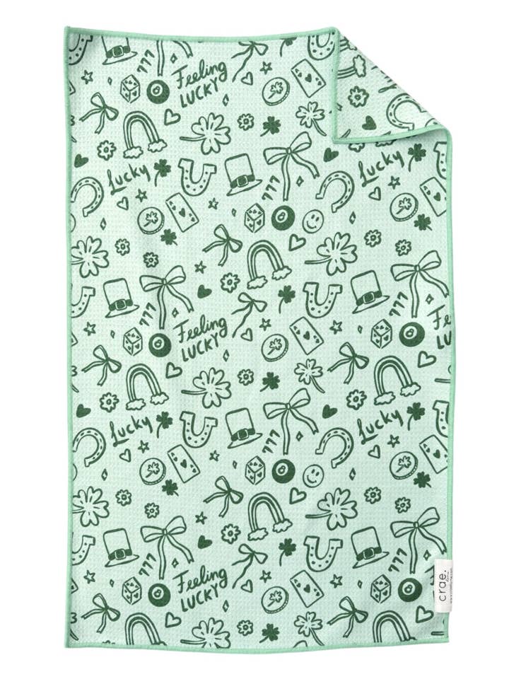 Serviette à main double face : Sentiment de chance pour la vente par Crae.Home