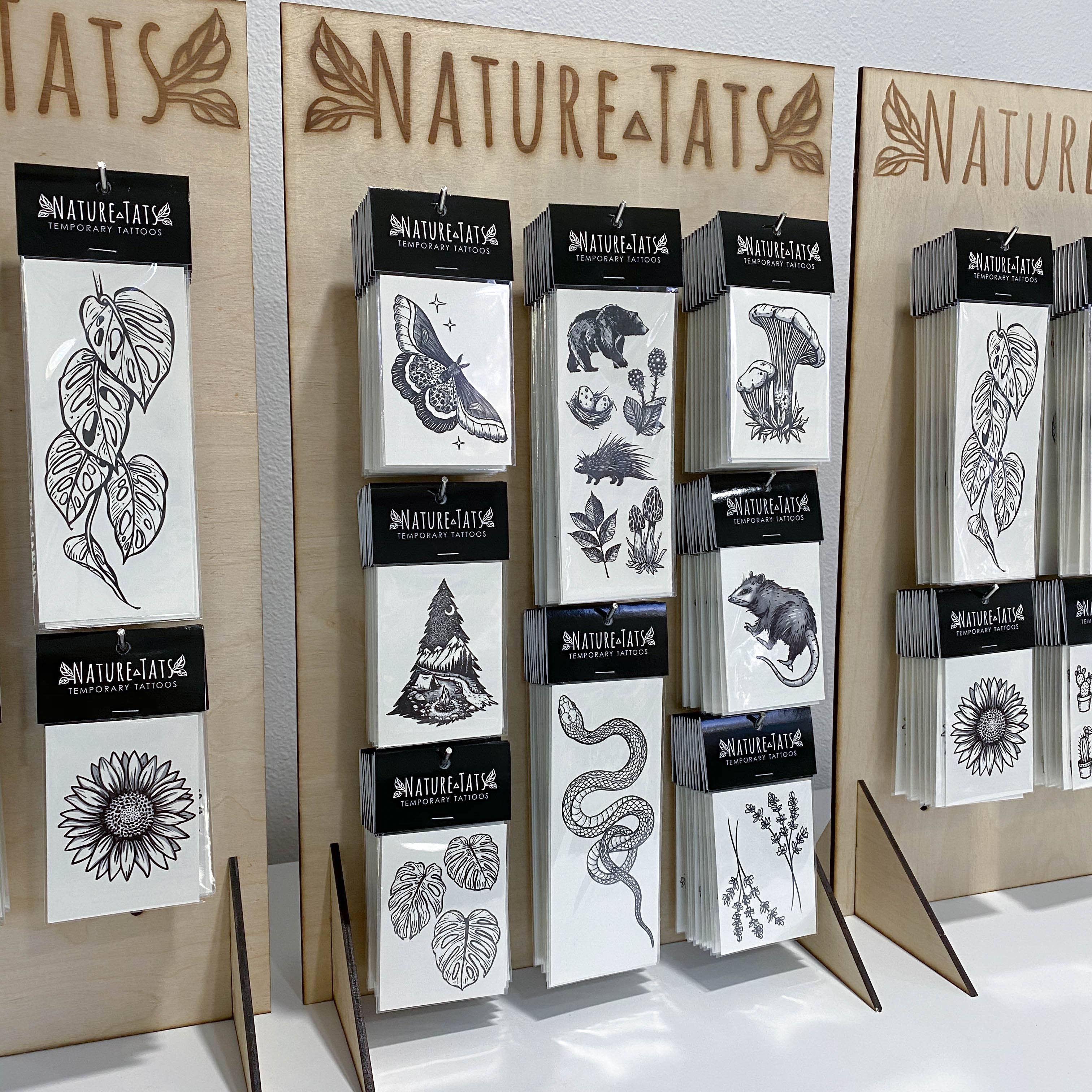 NatureTats - Wholesale Retailer Display - Paper & Novelty - Temporary Tattoo Display Stand - Tall6