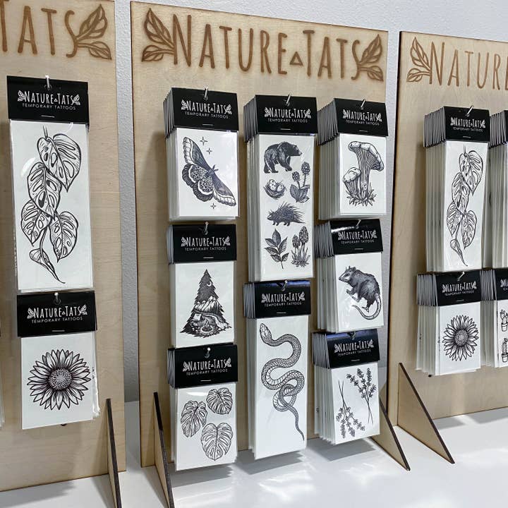 NatureTats - Wholesale Retailer Display - Paper & Novelty - Temporary Tattoo Display Stand - Tall6
