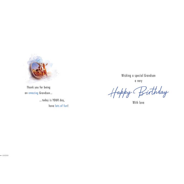 Piccadilly Greetings - Wholesale Birthday Card - Birthday Card, Grandson, Riding Bike1