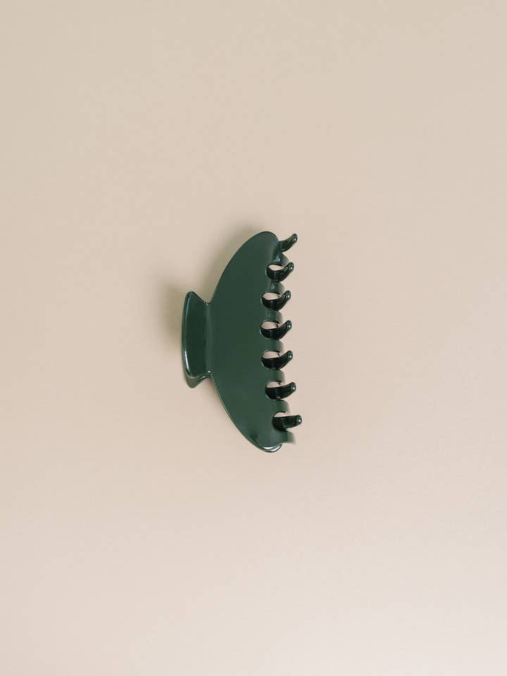 Hair Claw Clip | Mint | 5" Large Jumbo | Dark Green for wholesale by NAT + NOOR