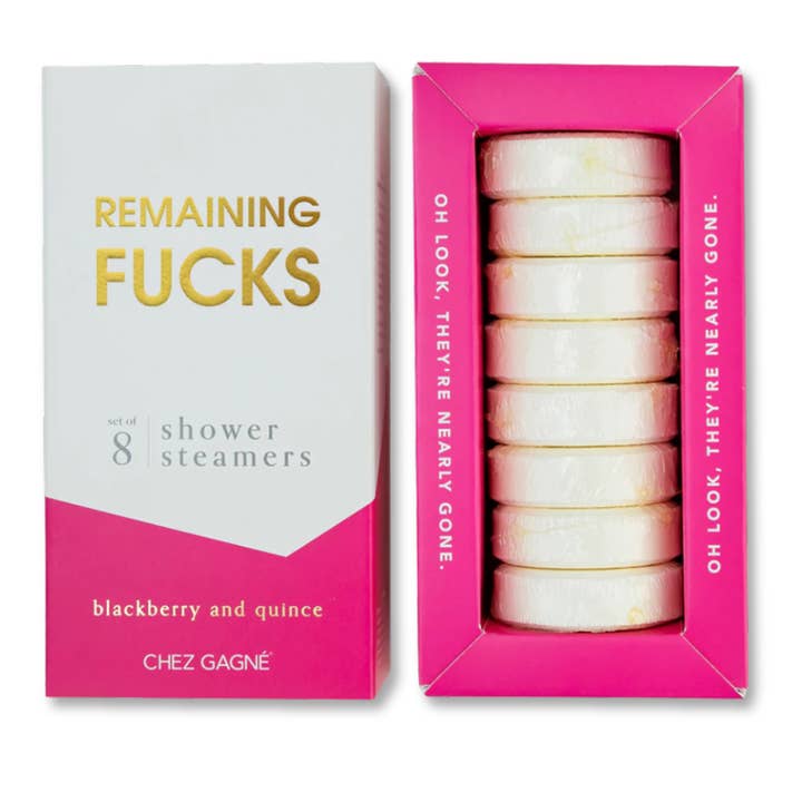 Remaining Fucks - Aromatherapy Shower Steamers - Blackberry Quince - Set of 8 for wholesale by Chez Gagné