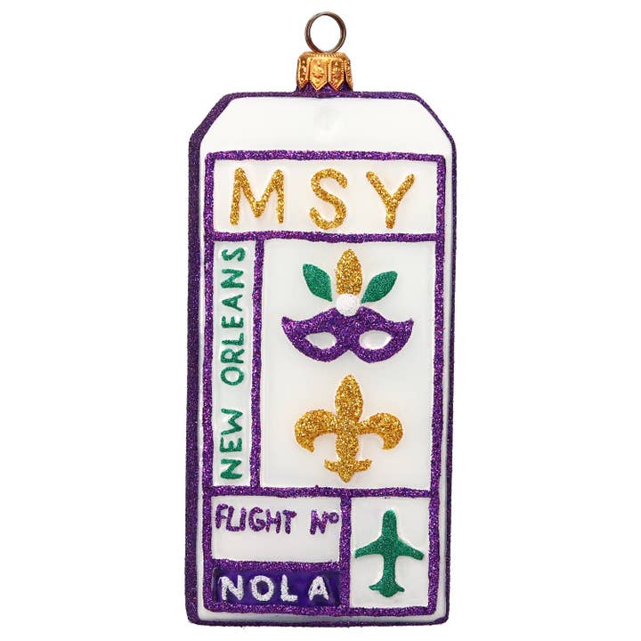 New Orleans Luggage Tag Ornament for wholesale by Joy To The World Collectibles