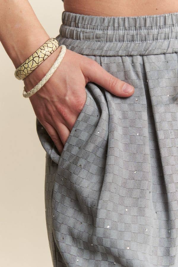 Davi & Dani – wholesale Set med topp och byxa – Dam – RUTIG DENIMSKJORTA MED KNAPPAR OCH LÅNGBYXOR9