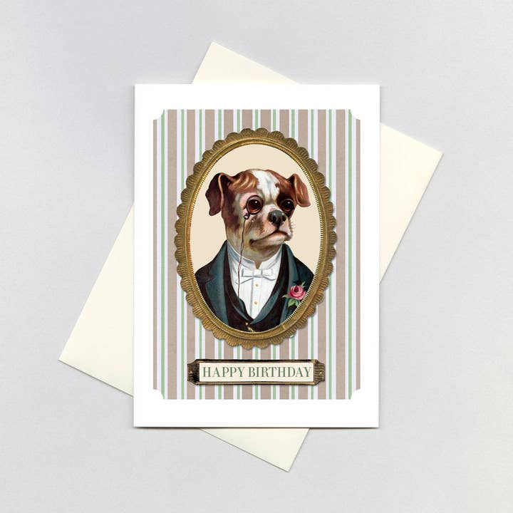 Dapper Dog - Birthday Card for wholesale by Laughing Elephant