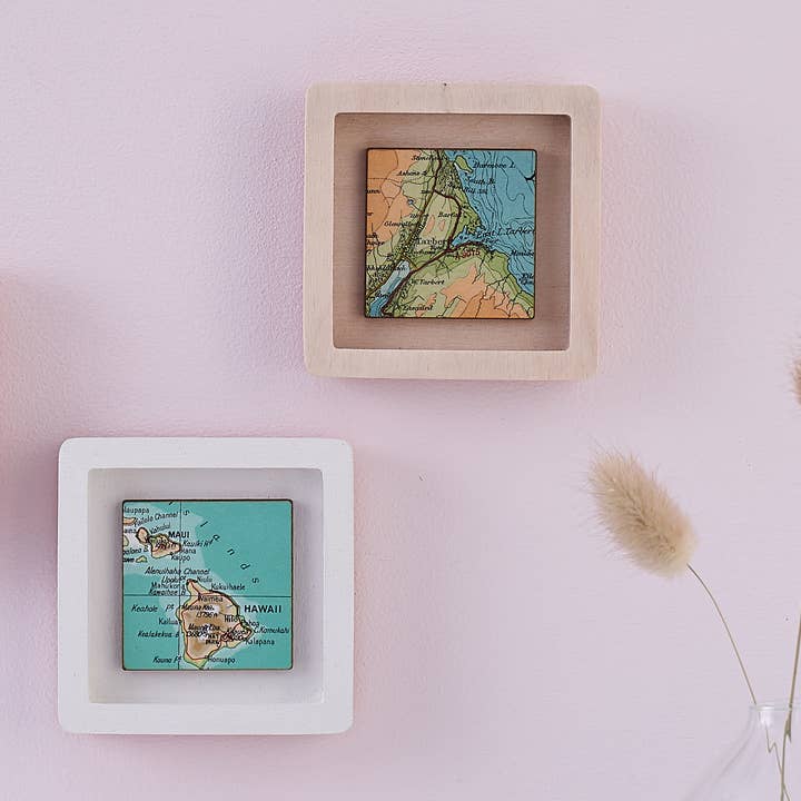 Cadre carré miniature blanc personnalisé pour la vente par Bombus