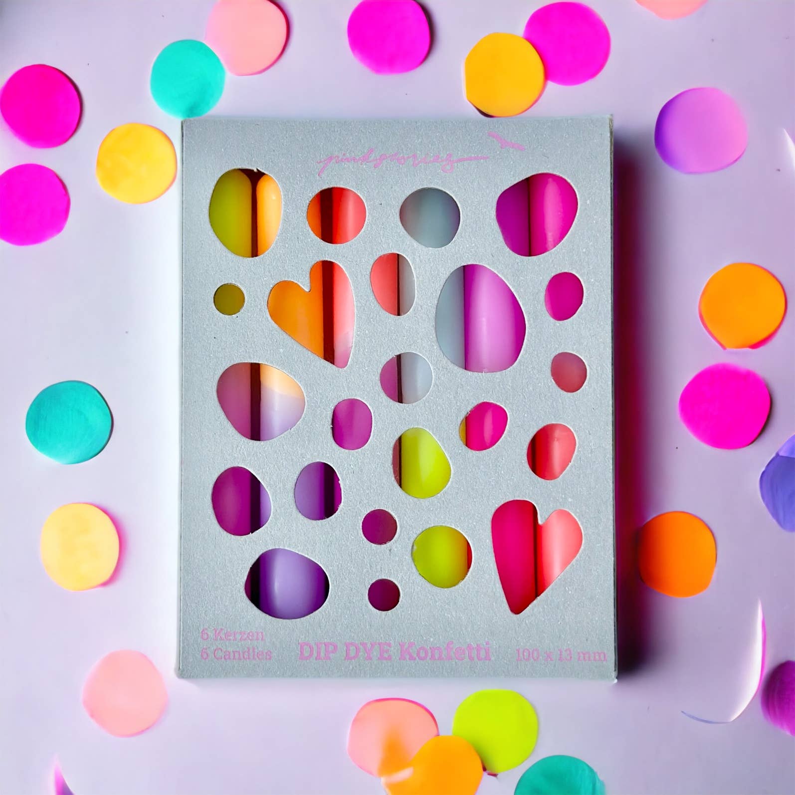 Pink Stories - Wholesale Cake Candle - Dip Dye Konfetti * Colour Bouquet2