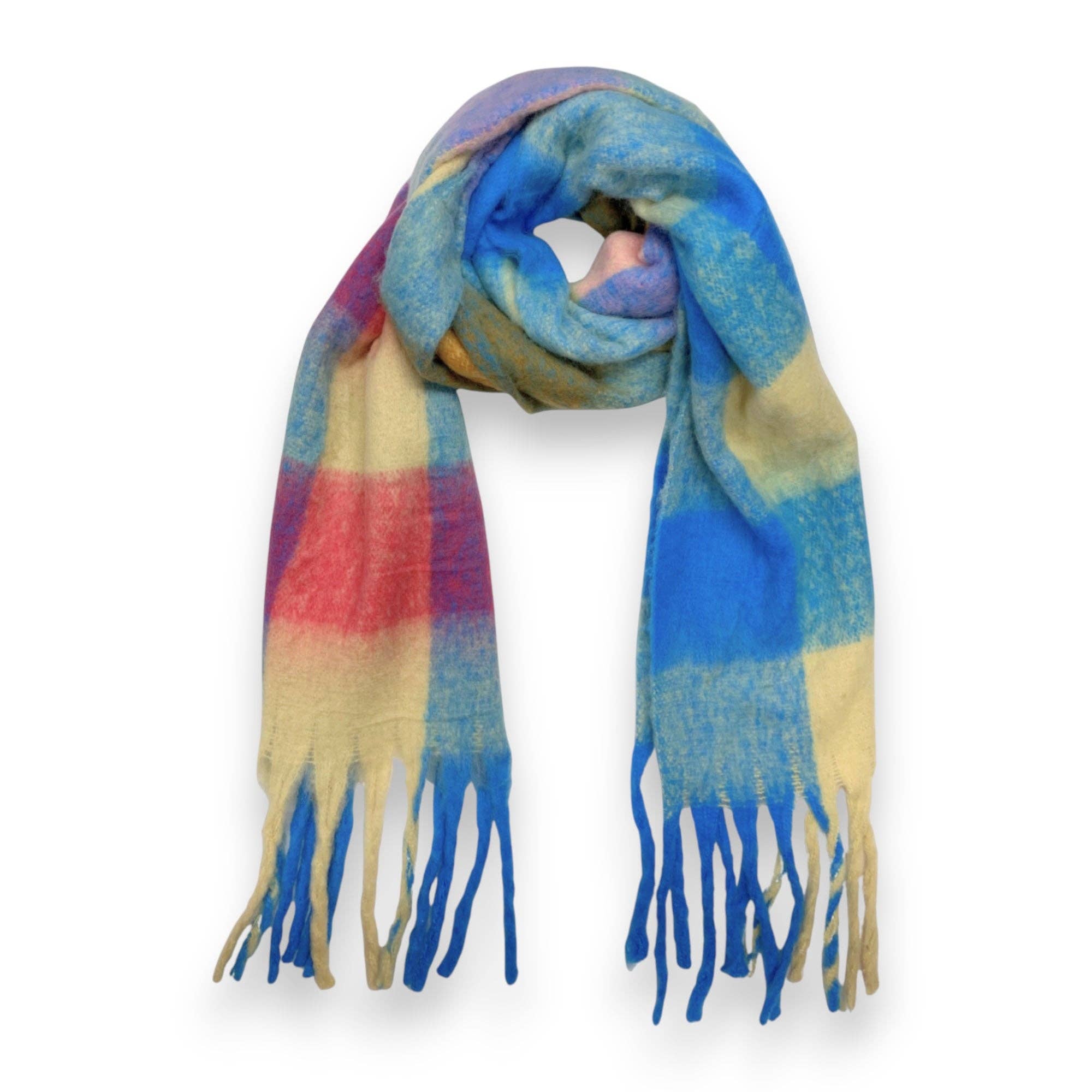 Lili Scarves (USA Duties Paid) – Cachecol - Mulher por atacado – Cachecol de Inverno com Estampa Xadrez Macia e Fofa - 15 Cores21