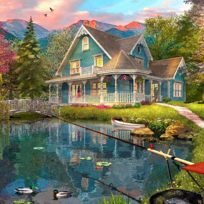 Fiske Retreat 1500 bitar pussel för wholesale av Wuundentoy