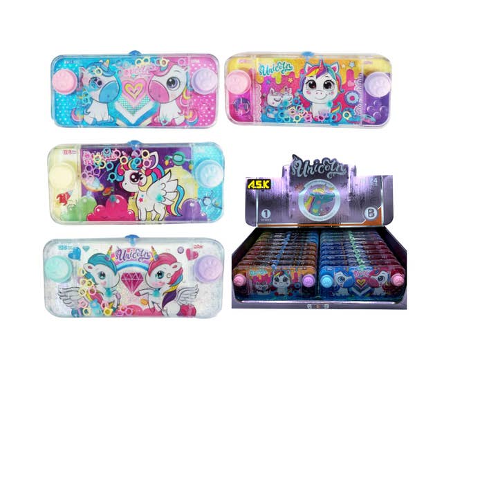 K & S WHOLESALE INC - Wholesale Classic Toy - Kids - A.S.K WaterPad Game Unicorn Series 24 CT Counter Display