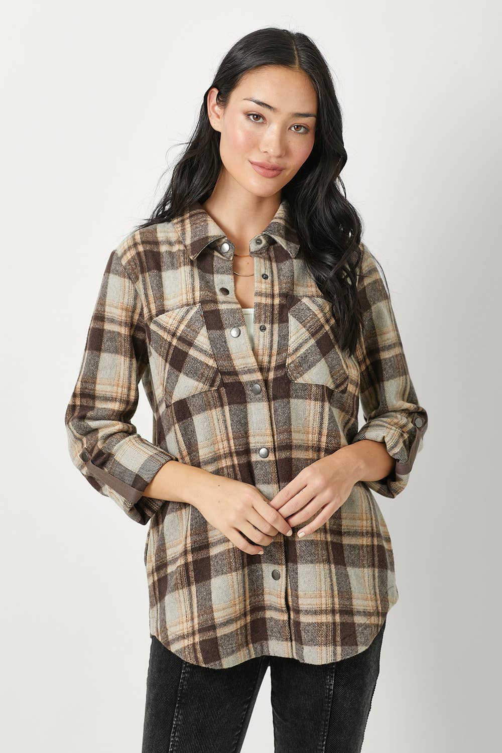 Mystree - Wholesale Shirt Jacket/Shacket - Women's - 60406 Plaid Shacket 24