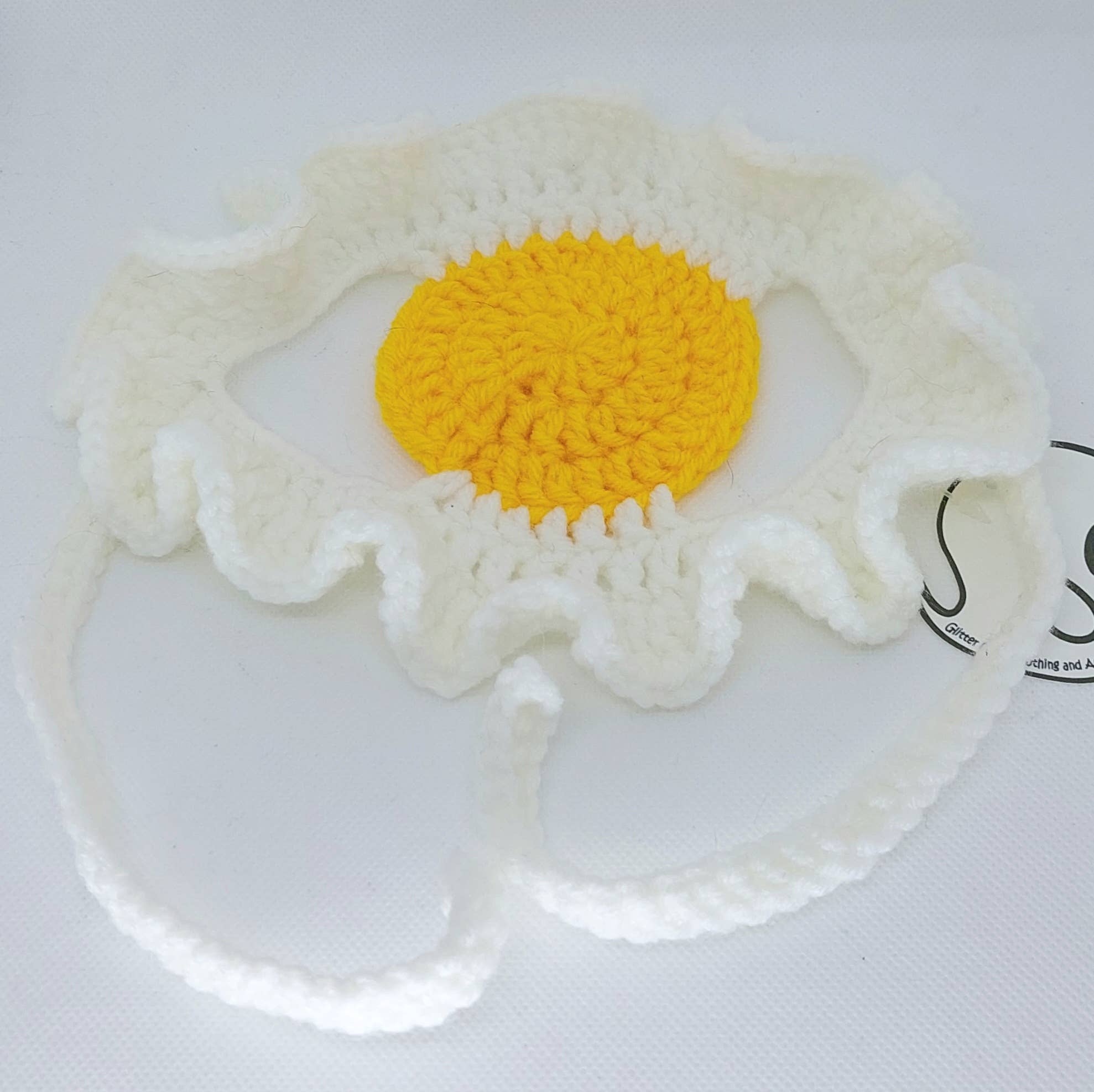 Glitter Ghost Clothing and Accessories – wholesale Pet hat – Dog – Crochet Fried Egg Hat - Cat Hat - Pet Hat - Made to order9