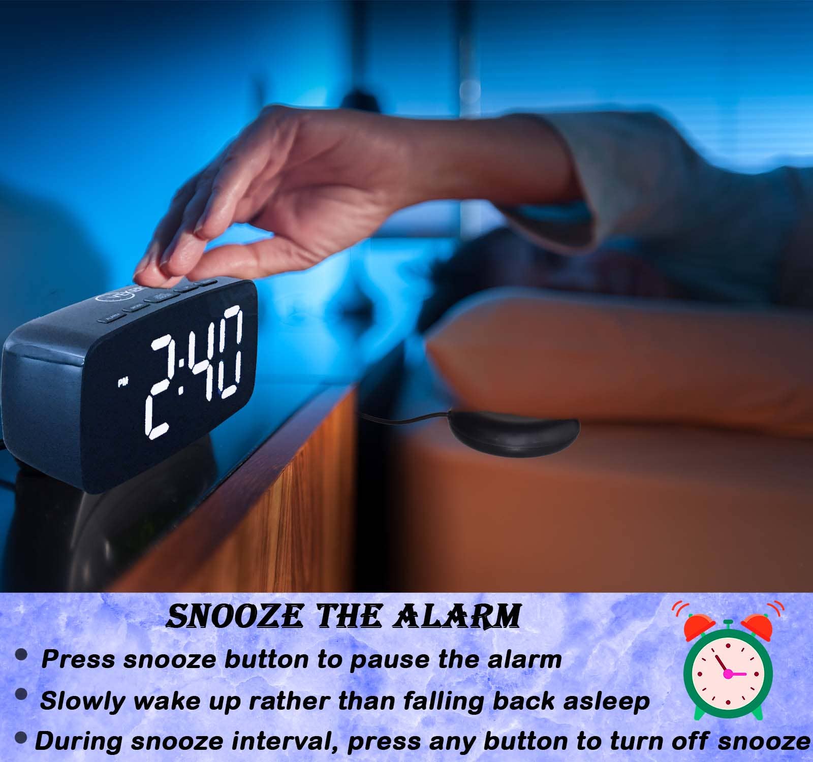 Quality Hangers – Großhandel Wecker – Wecker mit Bettshaker, Vibrationswecker 48 Stück4