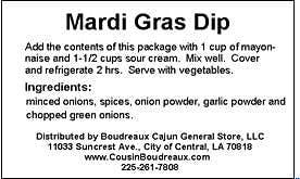Cousin Boudreaux's Cajun Foods - Wholesale Dip - Cousin Boudreaux's Mardi Gras Dip2