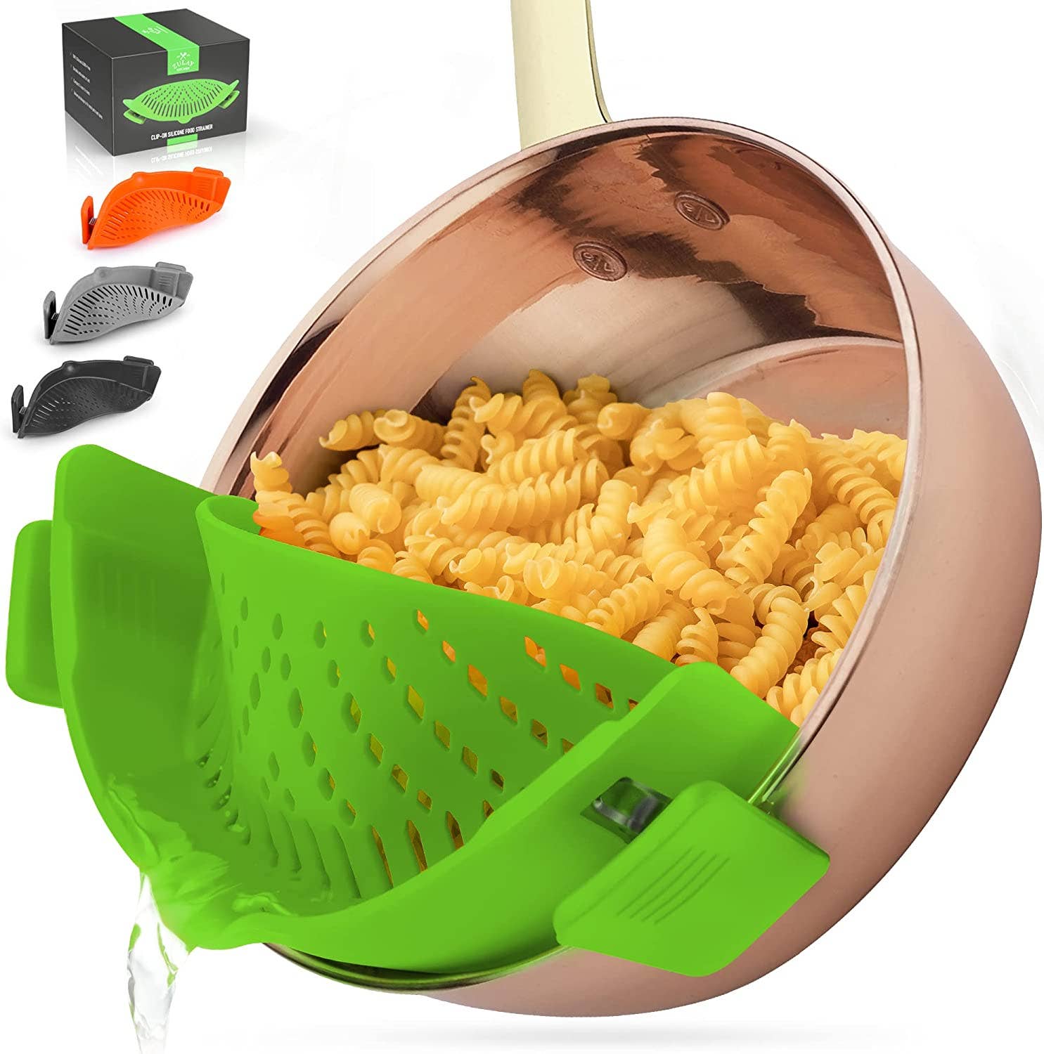 Zulay Kitchen - Wholesale Kitchen Tool/Gadget - Adjustable Silicone Strainer with Small Mouth0
