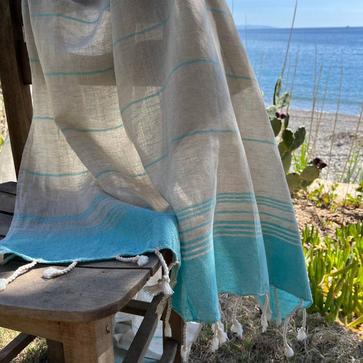 loom.ist – Großhandel Badetuch – Karya Leinen Strandtuch / Türkisches Handtuch32