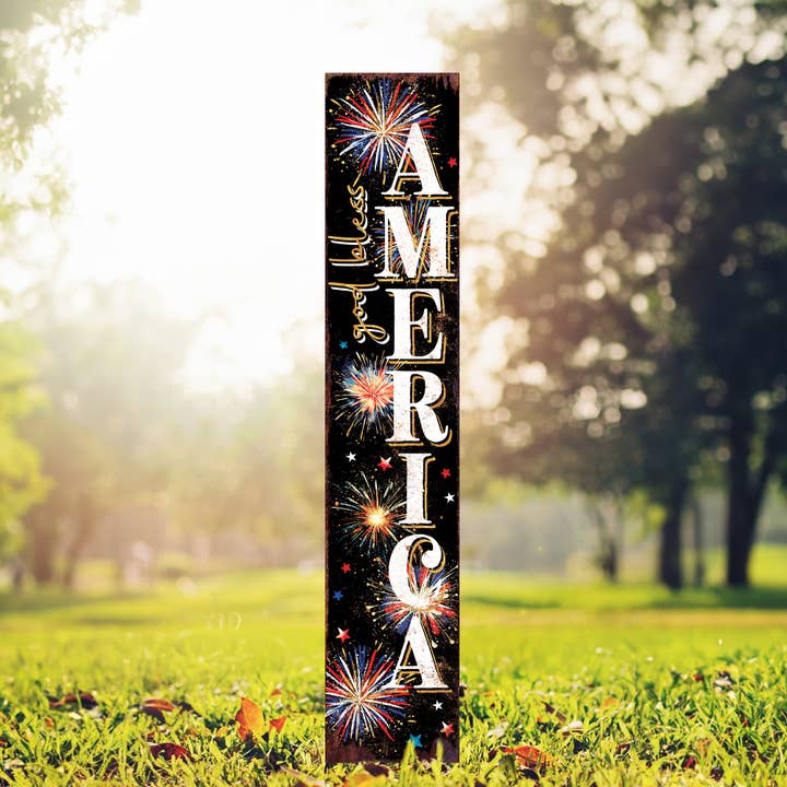 TX USA Corporation - Wholesale Garden/lawn stake - 4th of July God Bless America Garden Stake | Patriotic Yard Decor