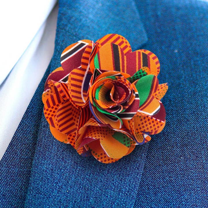 Dubal Brothers - Vendita all'ingrosso Spilla da bavero - Spilla da bavero a fiore Vittorio Vico Kente1