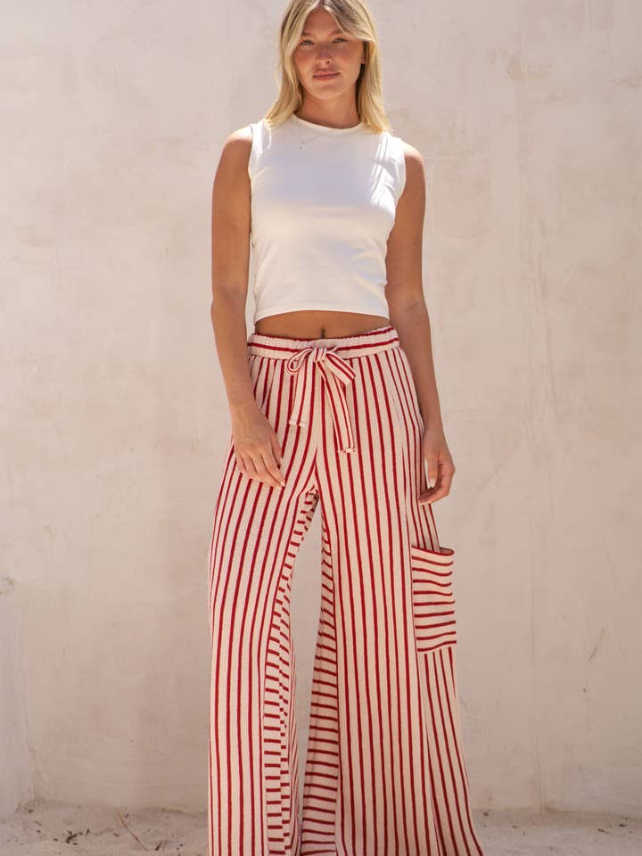 JADE BY JANE - Wholesale Pants - Women's - PLUS SIZE STRIPE WIDE LEG PANTS1