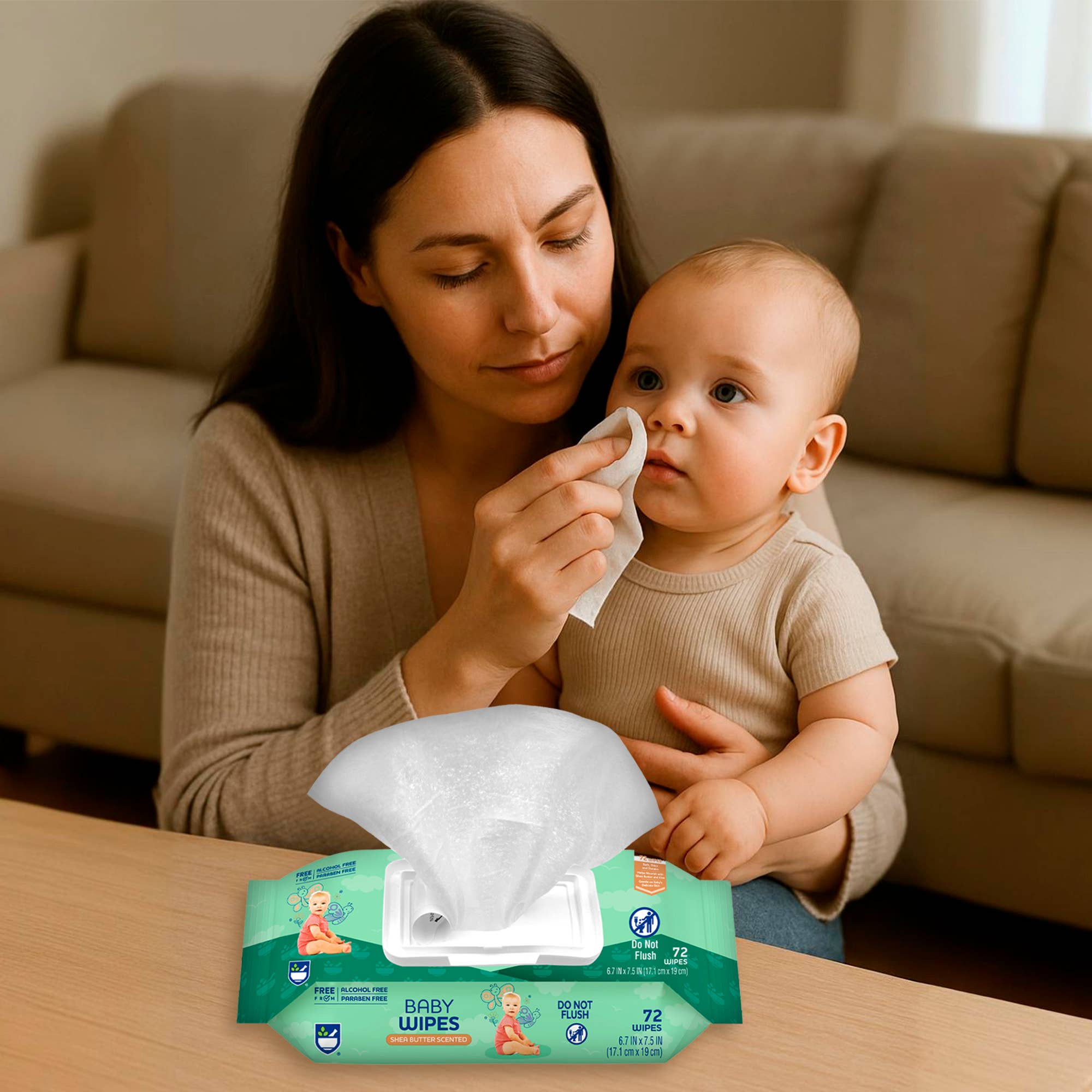 Pursonic - Wholesale Face & Body Wipes - Baby - Baby Wipes – Aloe Vera & Shea Butter Infused2