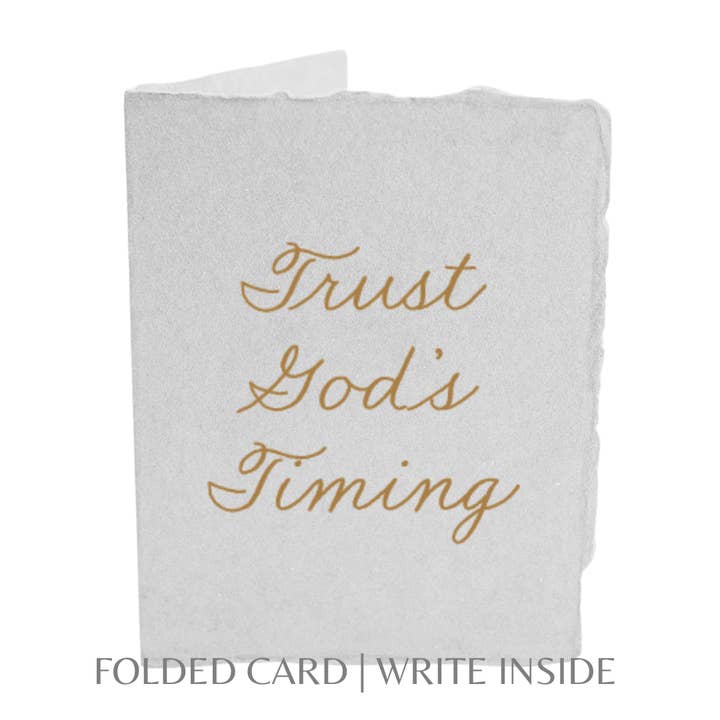 Paper Baristas - Wholesale Religious Card - Trust God's Timing | Christian Religious Greeting Card