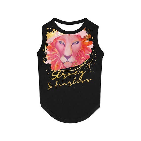 Strong & Fearless Pet Tank Top for wholesale by Off the Canvas Collection, LLC