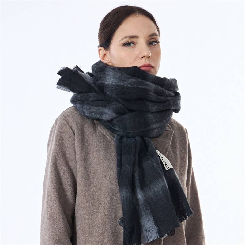 Sweetkama - Wholesale Scarf - Women's - Unisex Color Block Plaid Everyday Scarf SKAS42005
