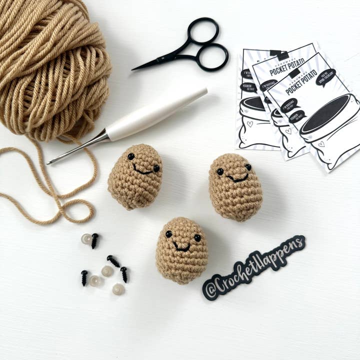 Crochet Happens - Wholesale Decorative Tabletop Object - Pocket Potatoes - Set of 8 - Made to Order2