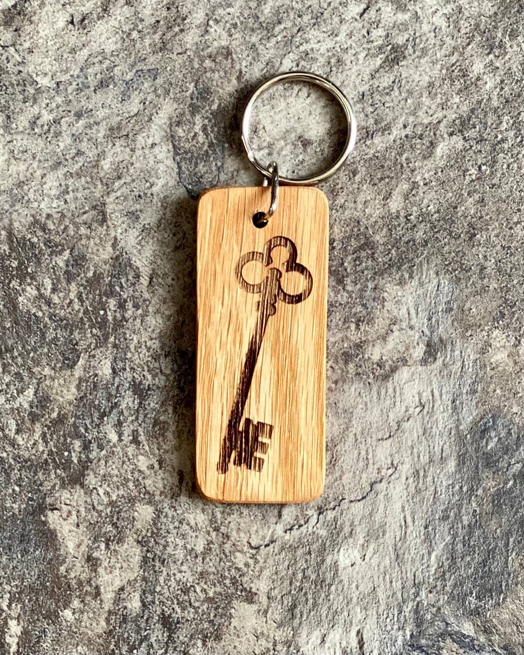 50 Pack Wooden Keychain Blanks Wood Keychain Blank Wooden Keychain