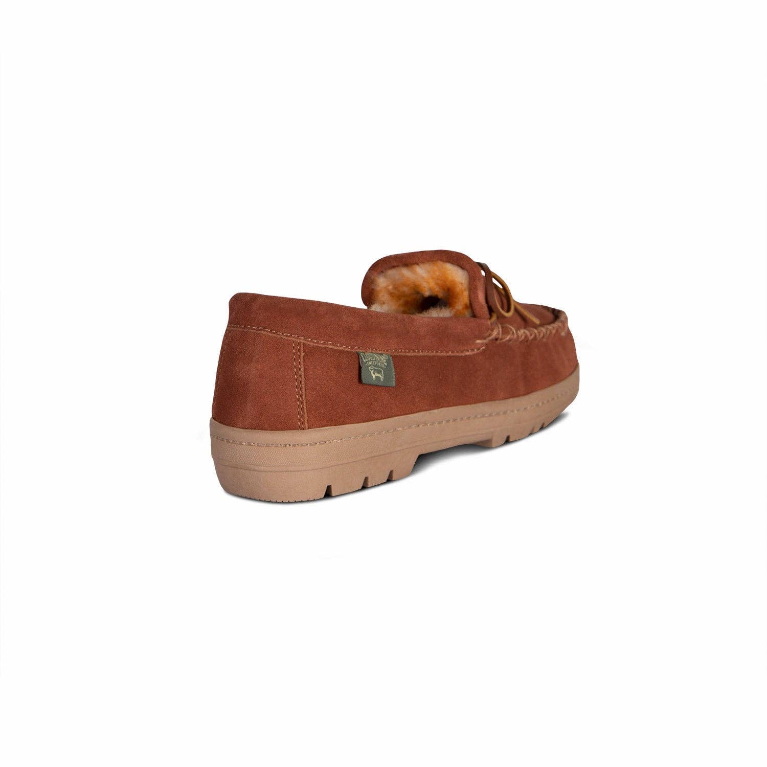 Chestnut Men's Trekker Sheepskin Moccasins for wholesale on Faire2