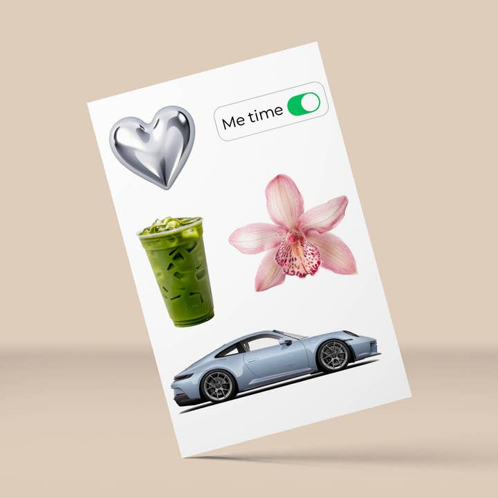 Me Time – 3D Epoxy Stickers for wholesale by Fainotoys