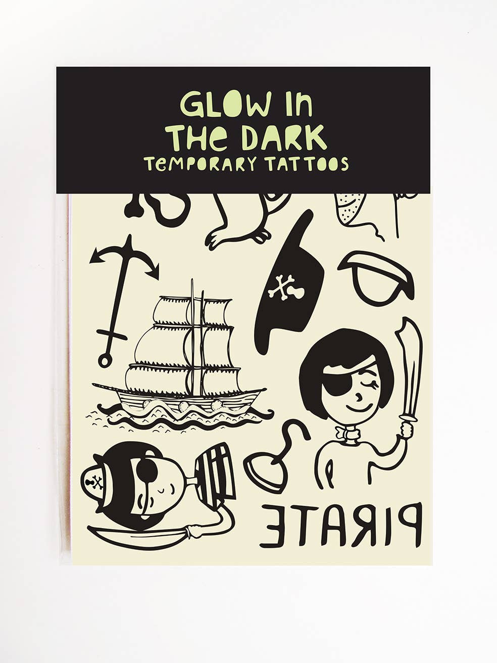 Missy Minzy - Wholesale Temporary tattoo - Pirates | Glow In The Dark Temporary Tattoos