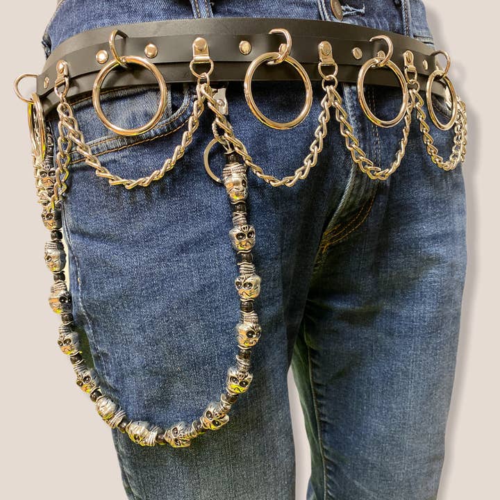 Funk Plus - Wholesale Belt - Women's - BT501L CHAIN D RING BONDAGE BELT