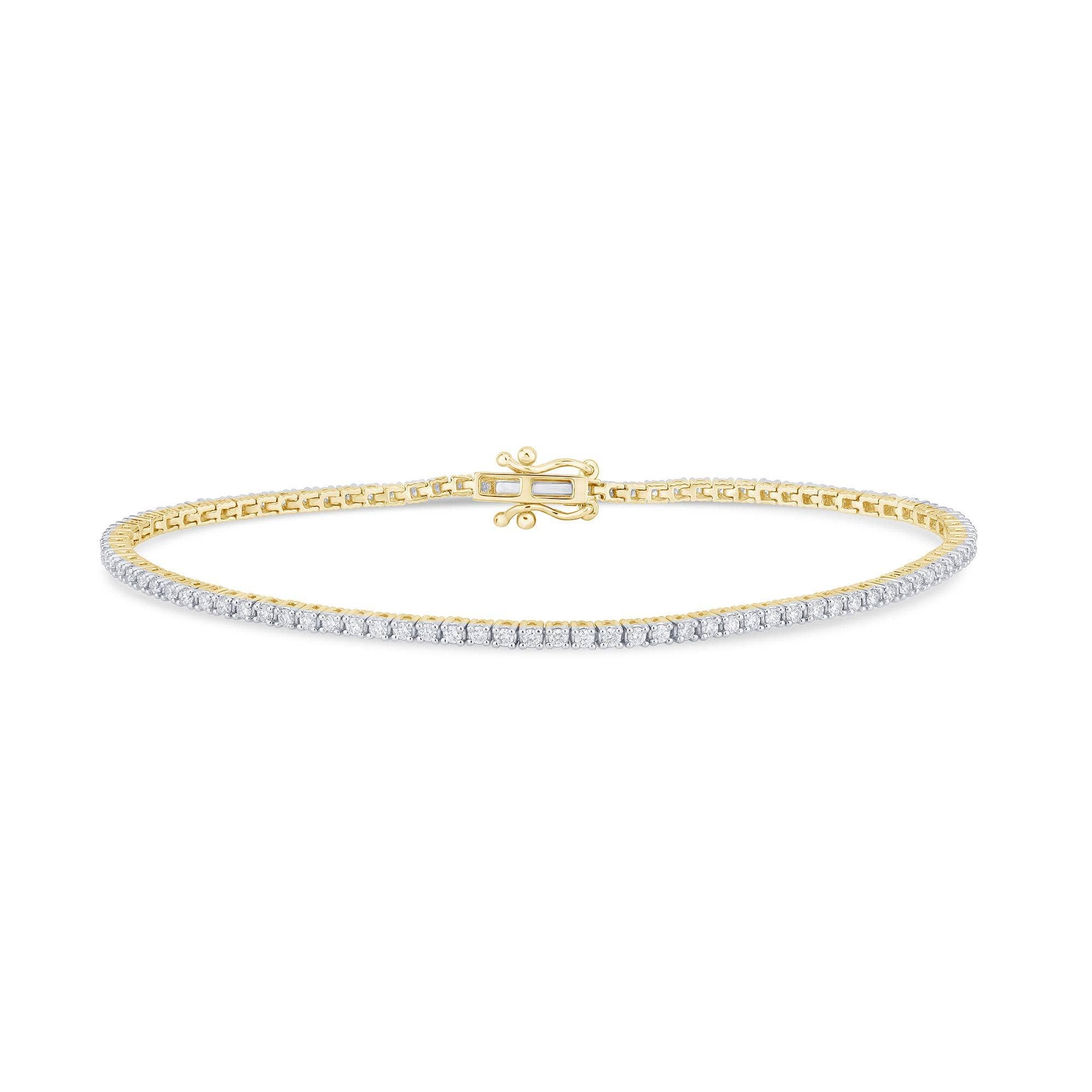 White Rock - Wholesale Tennis Bracelet - Certified 1.00 CTW Vs Lab Grown Tennis Bracelet 10K Gold0