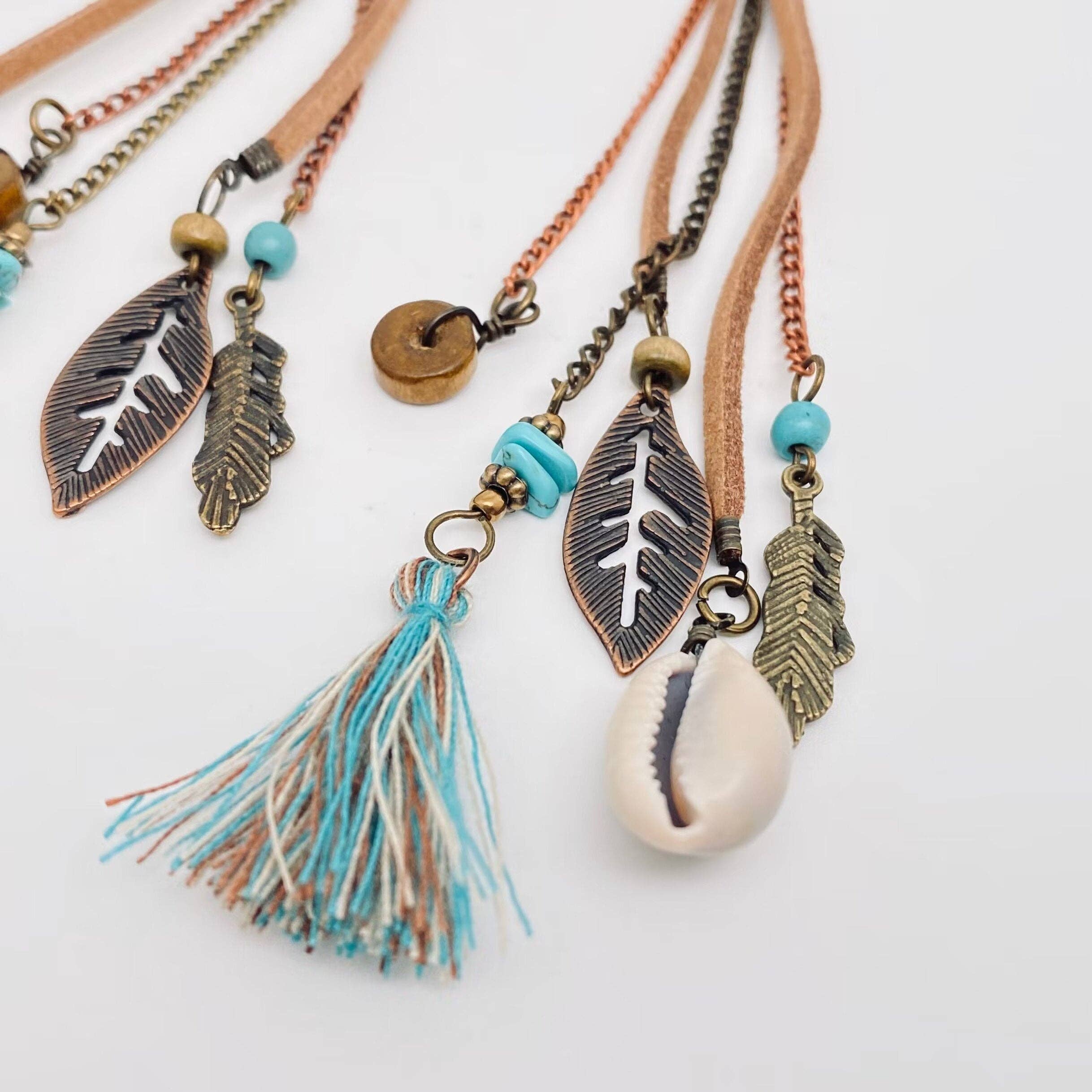 Mio Queena - Wholesale Tassel Earrings - Bohemian Chain Tassel Triangle Stud Earrings1