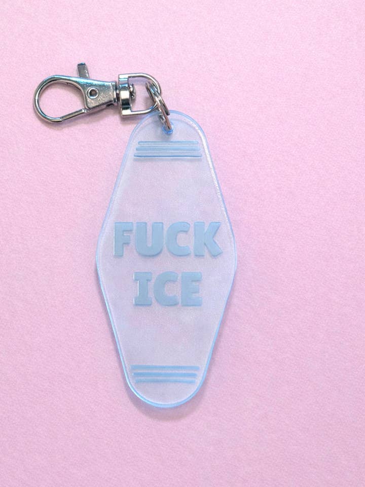 Fuck ICE Motel Keychain for wholesale by Luna B Jewelry