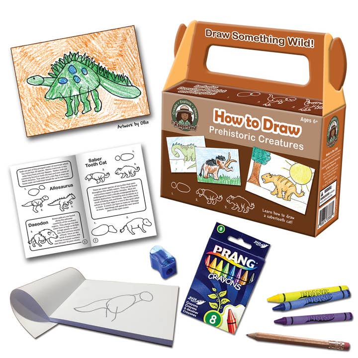 How to Draw Prehistoric Creatures Art Kit for wholesale by Jr. RangerLand