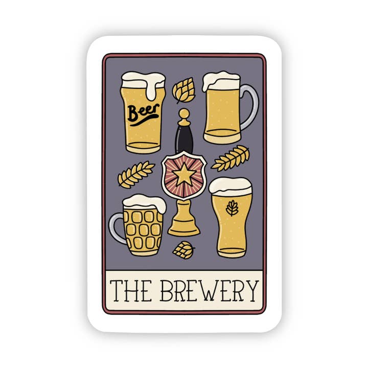 "The Brewery" Tarot Card Sticker for wholesale by Big Moods