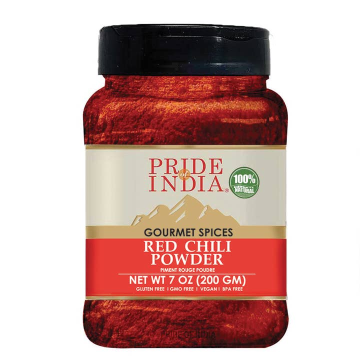 PRIDE INDIA BRANDS – Engroshandel Tørret krydderi – Rød chili jorden - Traditionelt indisk krydderi
