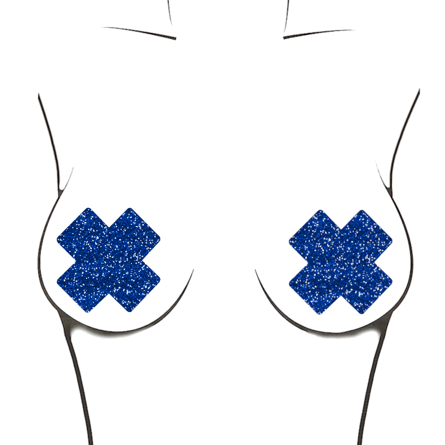 Niptees - Vente Cache-téton – femme - Couvre-tétons Sparkly X Cross Pasties2