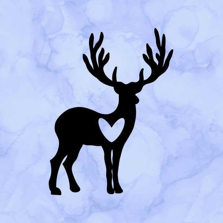 Autocollant cœur de caribou (2 po) pour la vente par Sticking with You