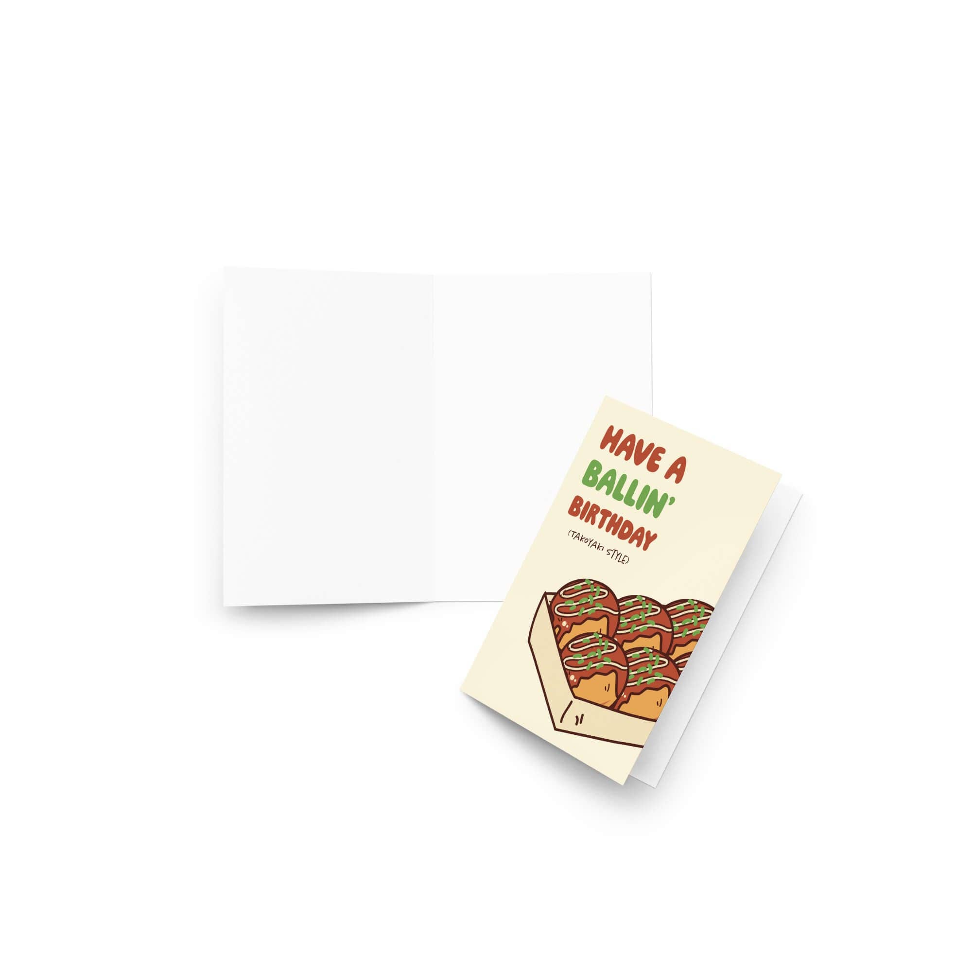 Cute Asian Cards - Vente Cartes d'anniversaire - Passe un anniversaire Takoyaki génial | Cartes de vœux asiatiques japonaises amusantes7