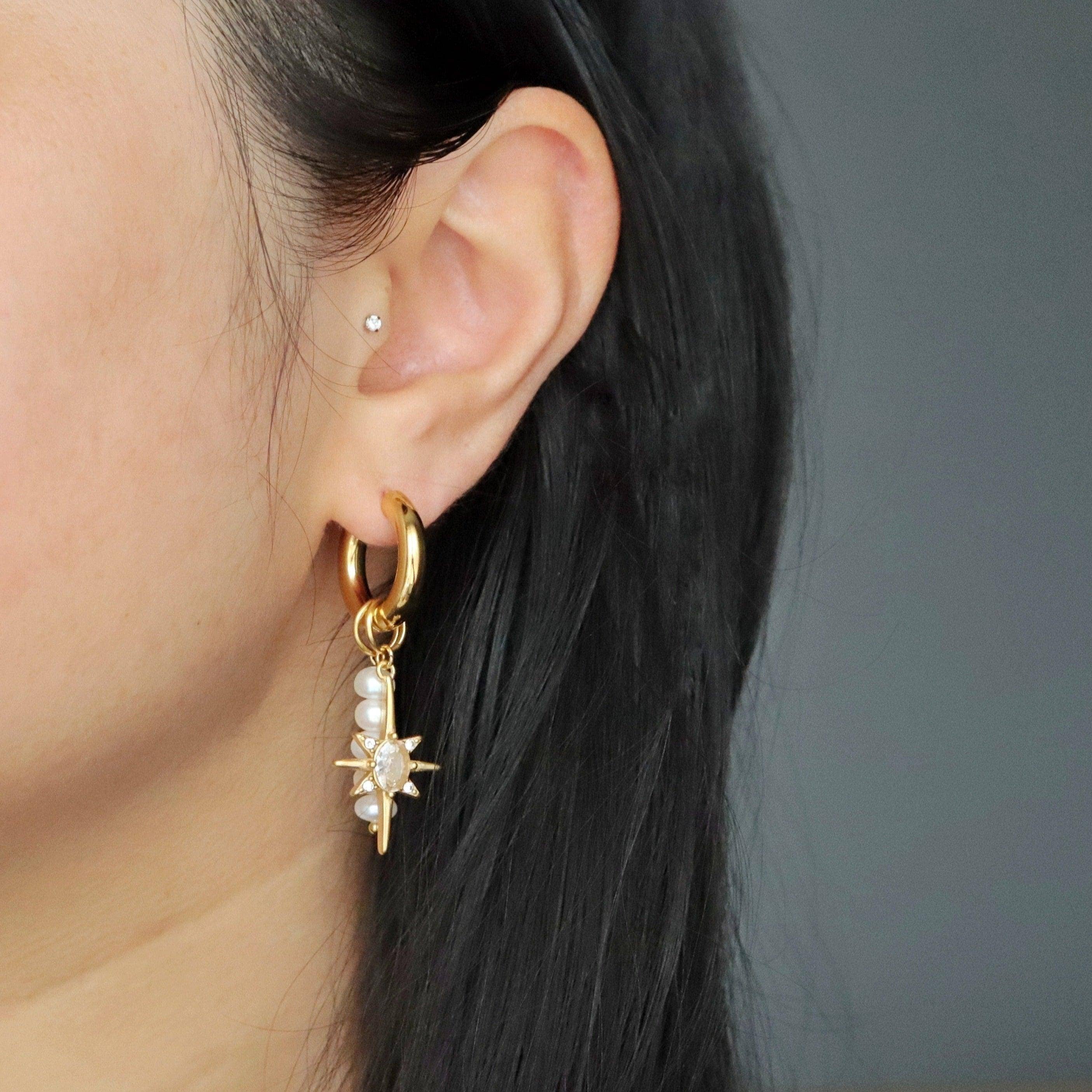 JESSA Jewelry - Wholesale Dangle Earrings - Lucia Hoops | Dangle Charm Hoops1