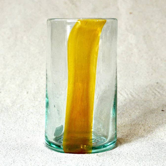 Warm Yellow Blown glass - tumbler (tall straight) ~ 400ml for wholesale on Faire