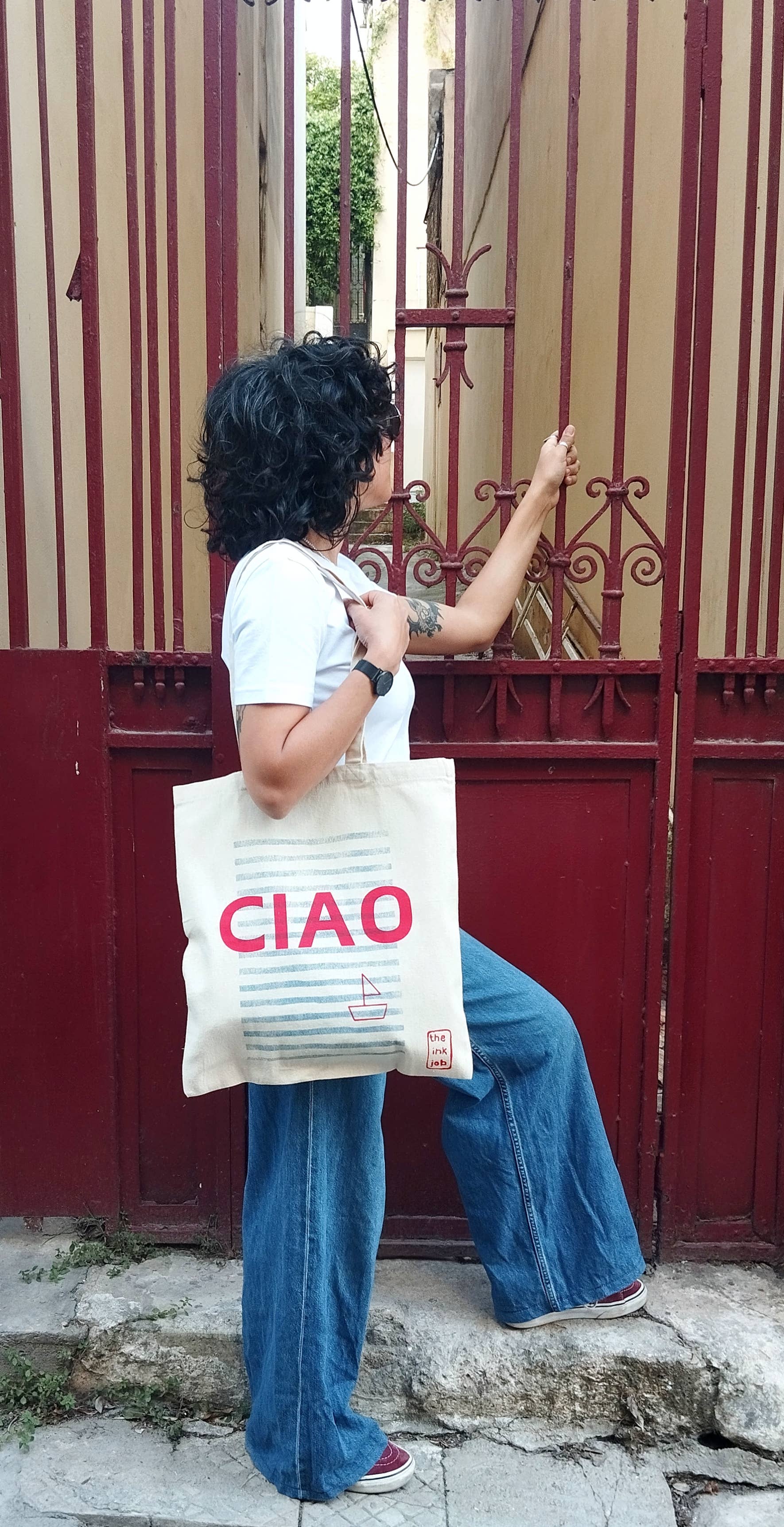 The Ink Job - Wholesale Tote Bag - Unisex - Mediterranean Style 'Ciao' Tote