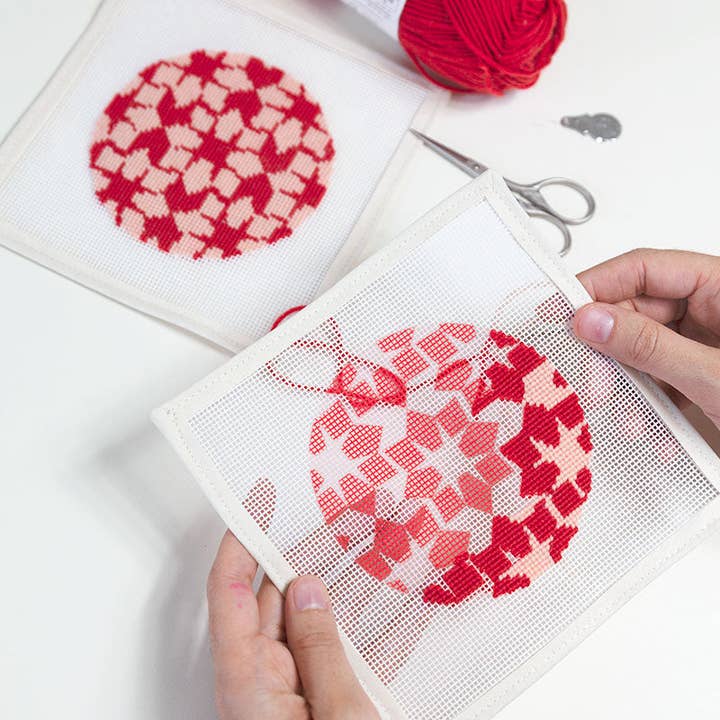 Unwind Studio - Wholesale DIY Craft Kit - Reflections Needlepoint Ornament Kit