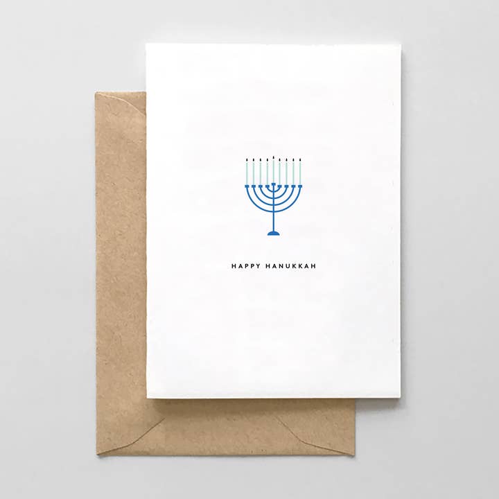 Happy Hanukkah - Menorah - Hanukkah Card per la vendita all'ingrosso da parte di Spaghetti & Meatballs