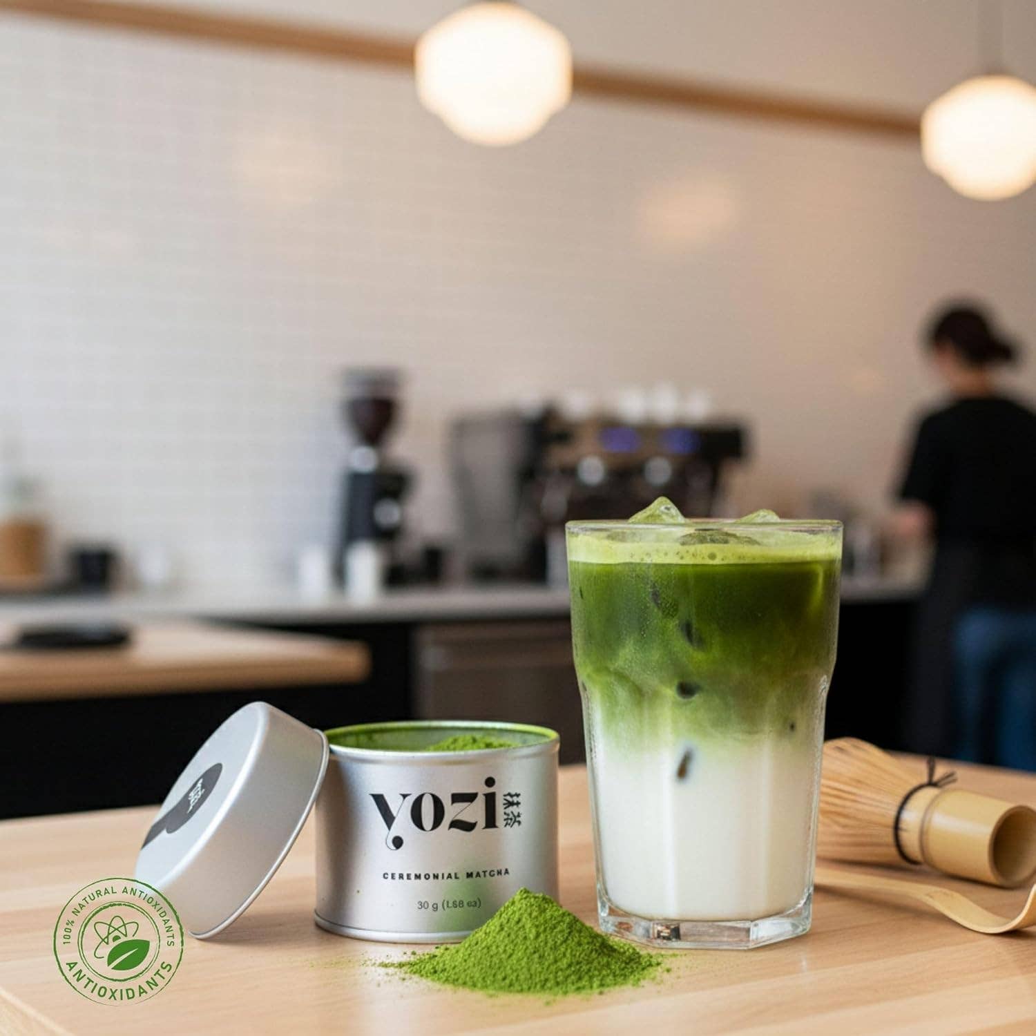 Biomatea - Wholesale Health/Detox Tea - Yozi Premium ceremonial Matcha powder, 30g can, from Kagoshima, high grade, pesticide-free Matcha tea6